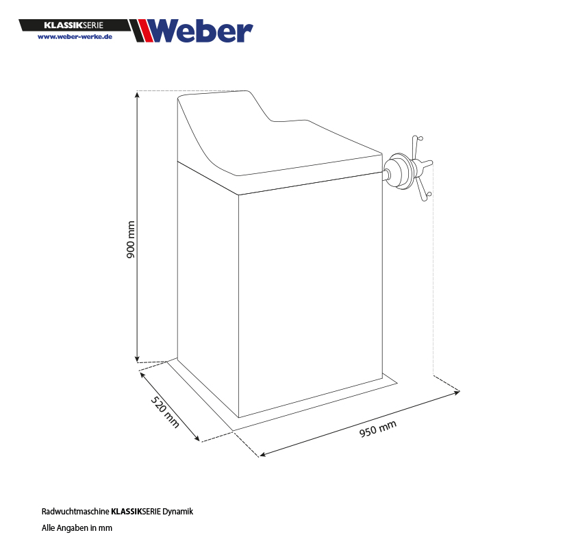 Technical drawing weber classic series dynamic